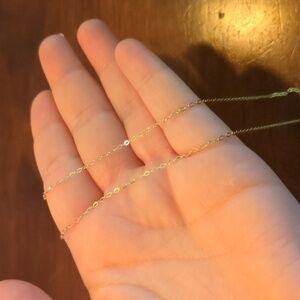 10k dainty gold chain